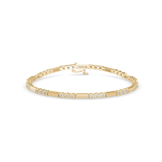 Diana Diamond Tennis Bracelet-Golden