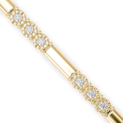 Diana Diamond Tennis Bracelet-Golden