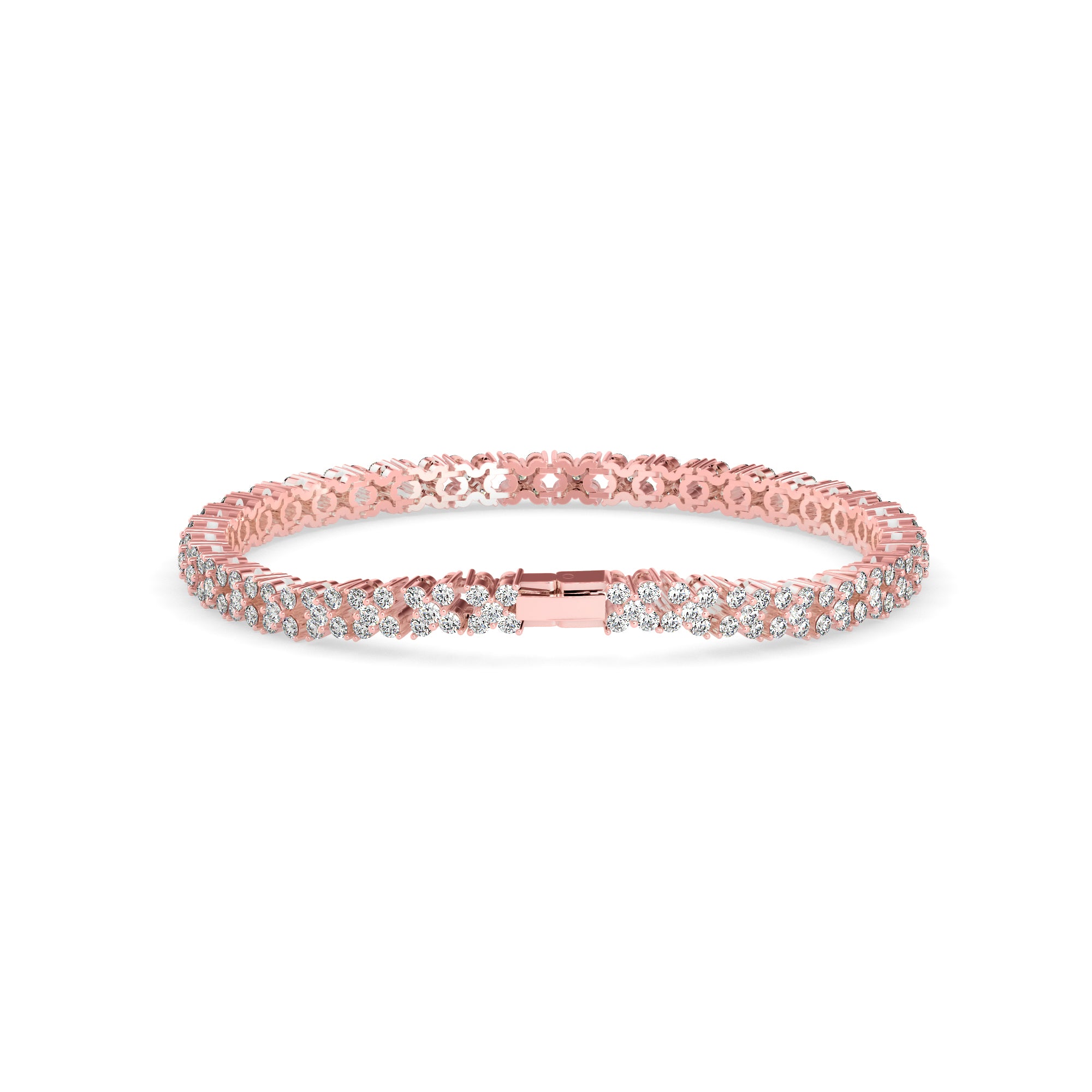 Estelle Diamond Tennis Bracelet-Rose Gold