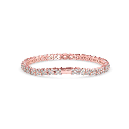 Estelle Diamond Tennis Bracelet-Rose Gold