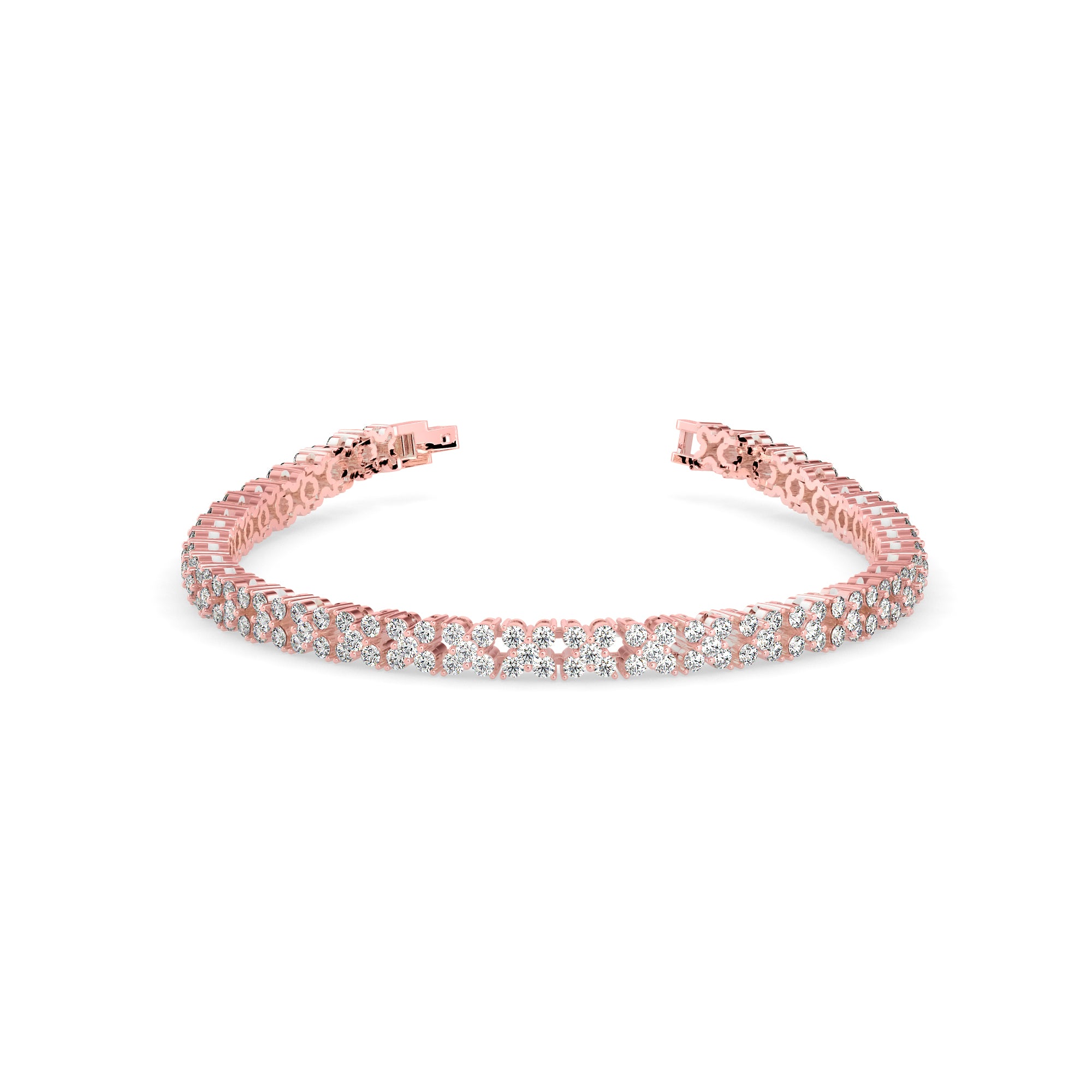Estelle Diamond Tennis Bracelet-Rose Gold