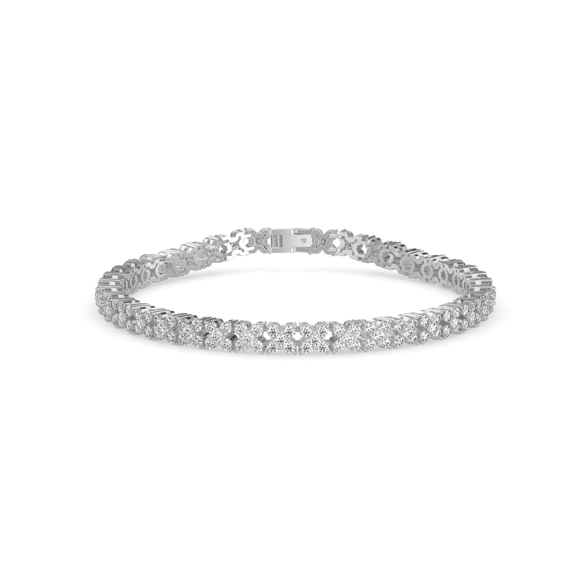 Estelle Diamond Tennis Bracelet-Silver