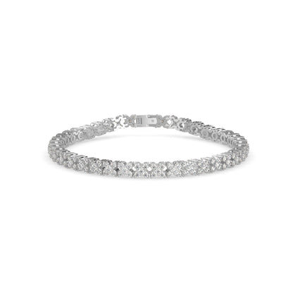 Estelle Diamond Tennis Bracelet-Silver