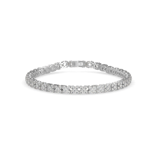Estelle Diamond Tennis Bracelet-Silver