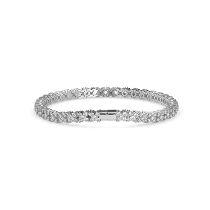 Estelle Diamond Tennis Bracelet-Silver