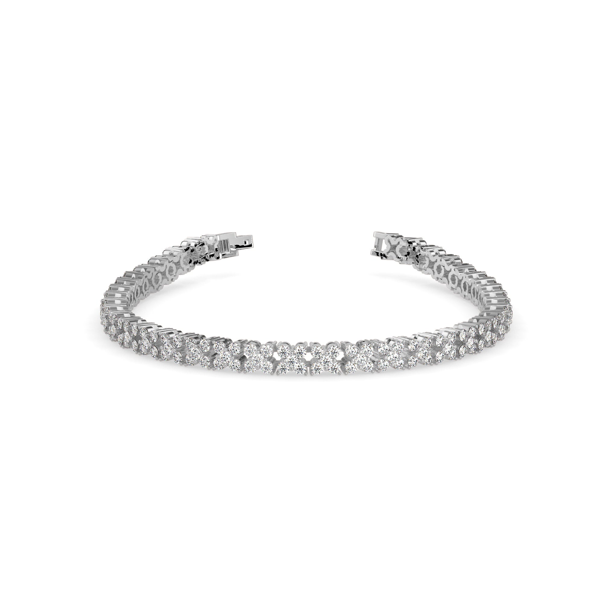 Estelle Diamond Tennis Bracelet-Silver