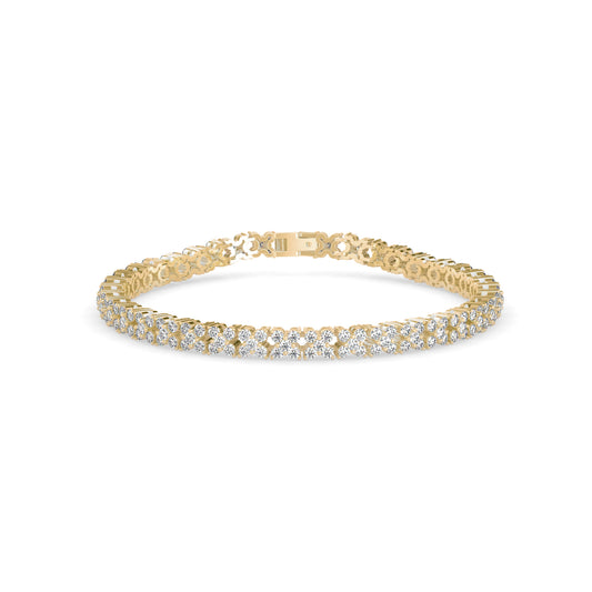 Estelle Diamond Tennis Bracelet-Golden
