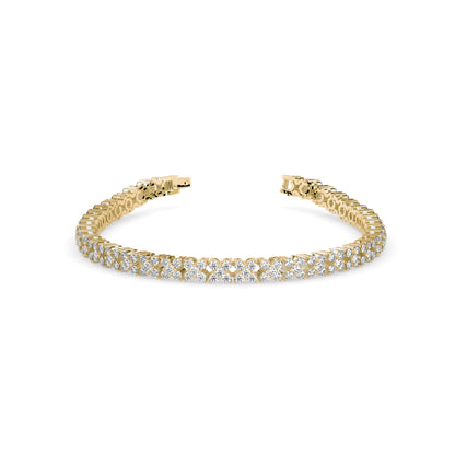 Estelle Diamond Tennis Bracelet-Golden