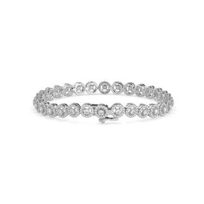 Jeniken Tennis Diamond Bracelet-Silver