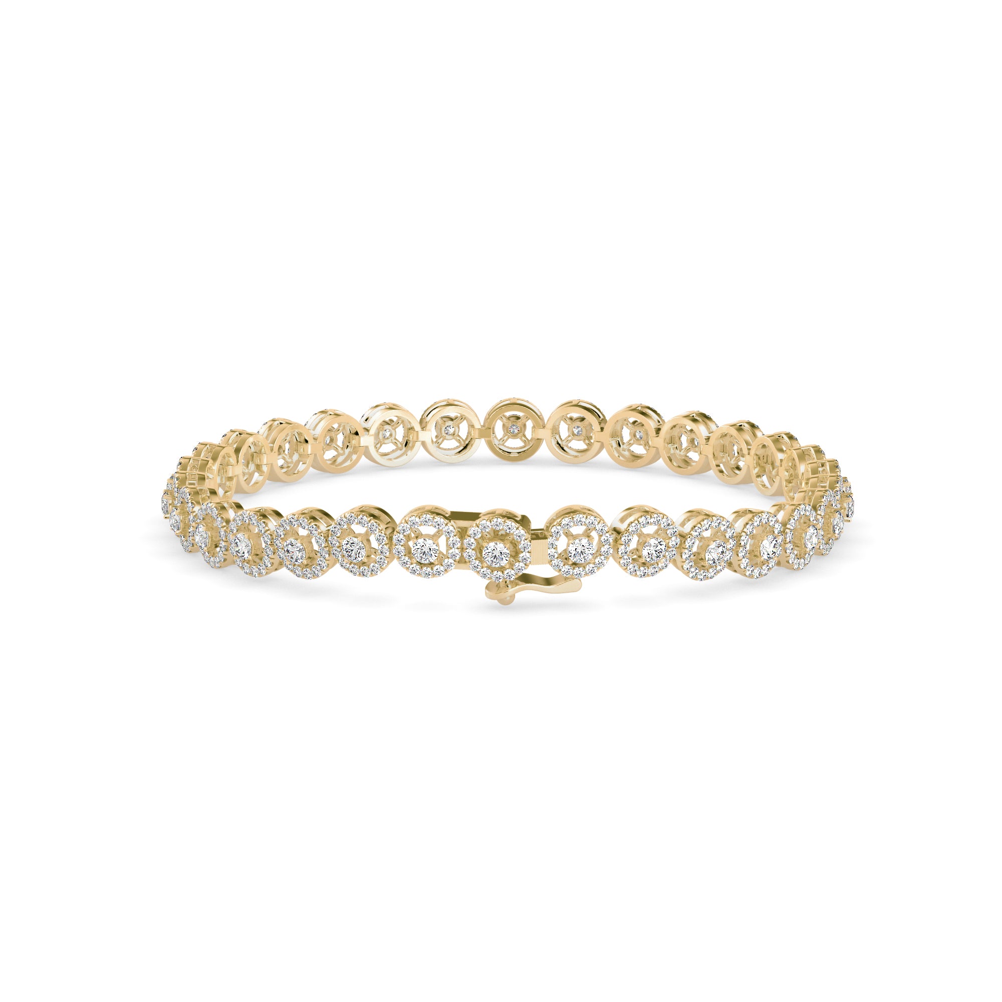 Jeniken Tennis Diamond Bracelet-Golden