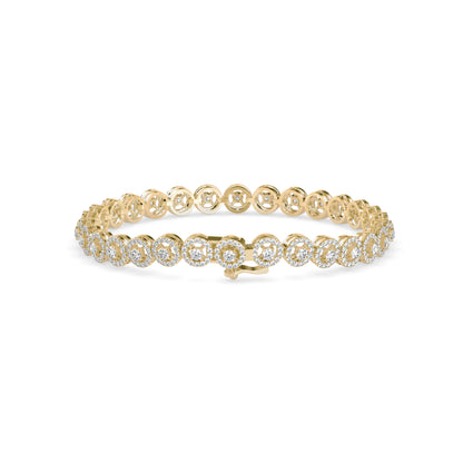 Jeniken Tennis Diamond Bracelet-Golden