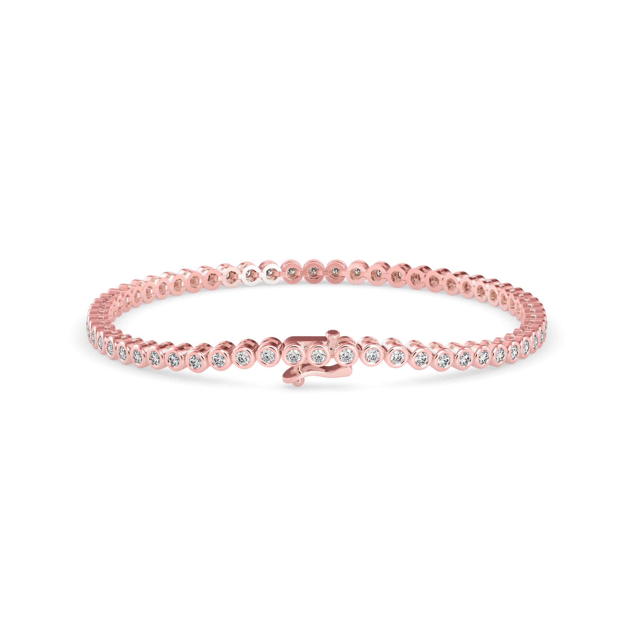 Andarta Diamond Tennis Bracelet-Rose Gold