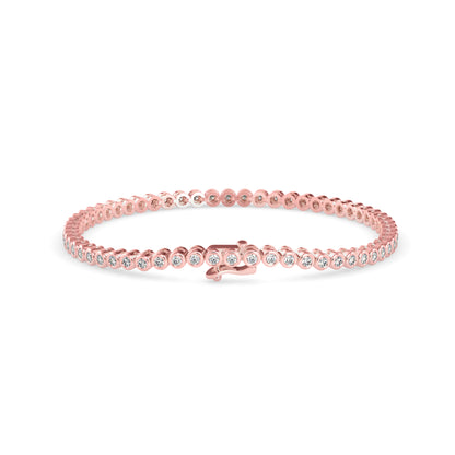 Andarta Diamond Tennis Bracelet-Rose Gold