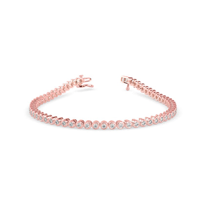Andarta Diamond Tennis Bracelet-Rose Gold