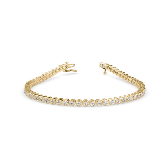 Andarta Diamond Tennis Bracelet-Golden
