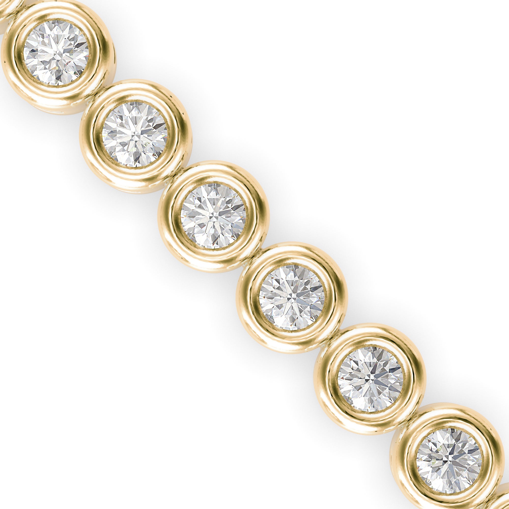 Andarta Diamond Tennis Bracelet-Golden