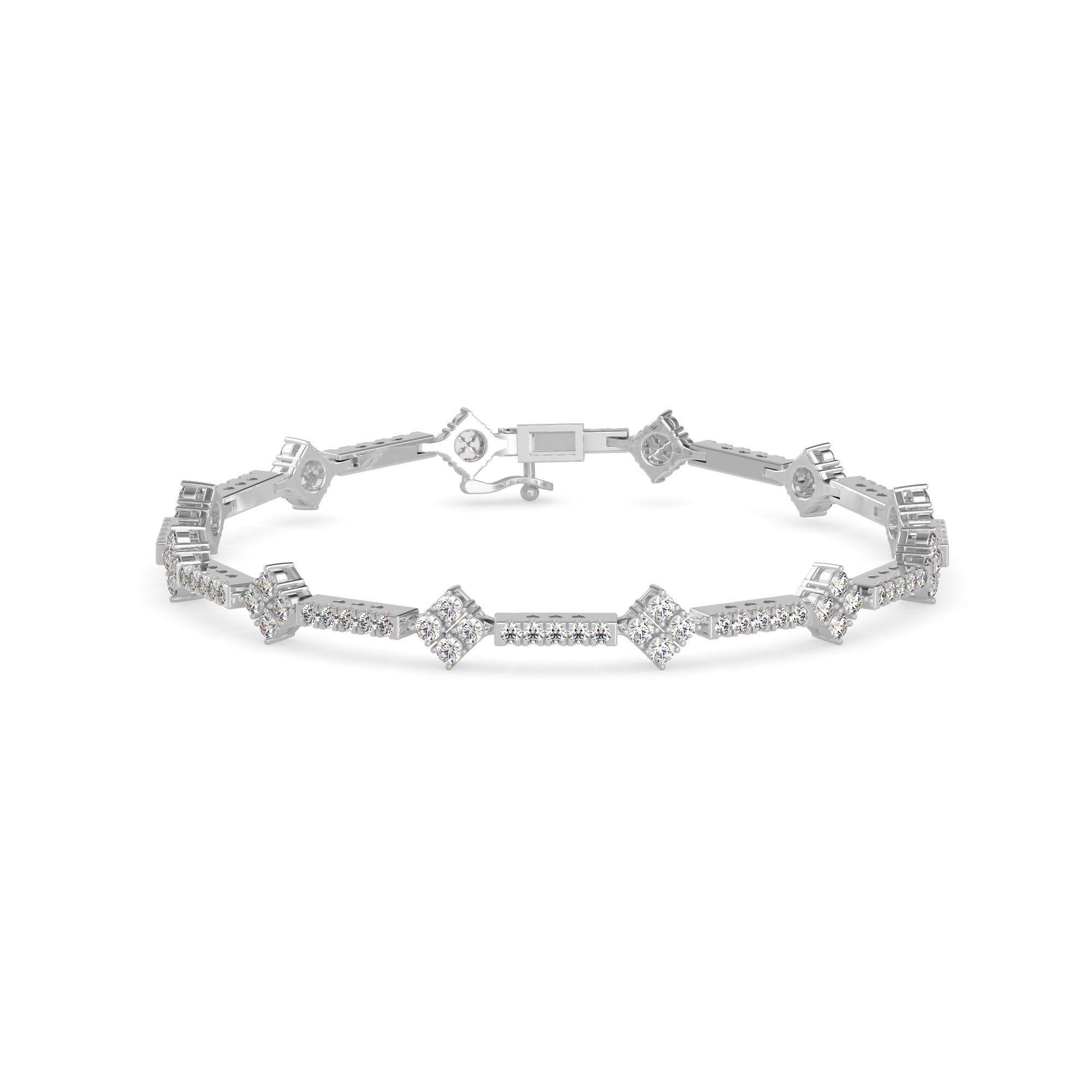 Oshun Diamond Tennis Bracelet-Silver