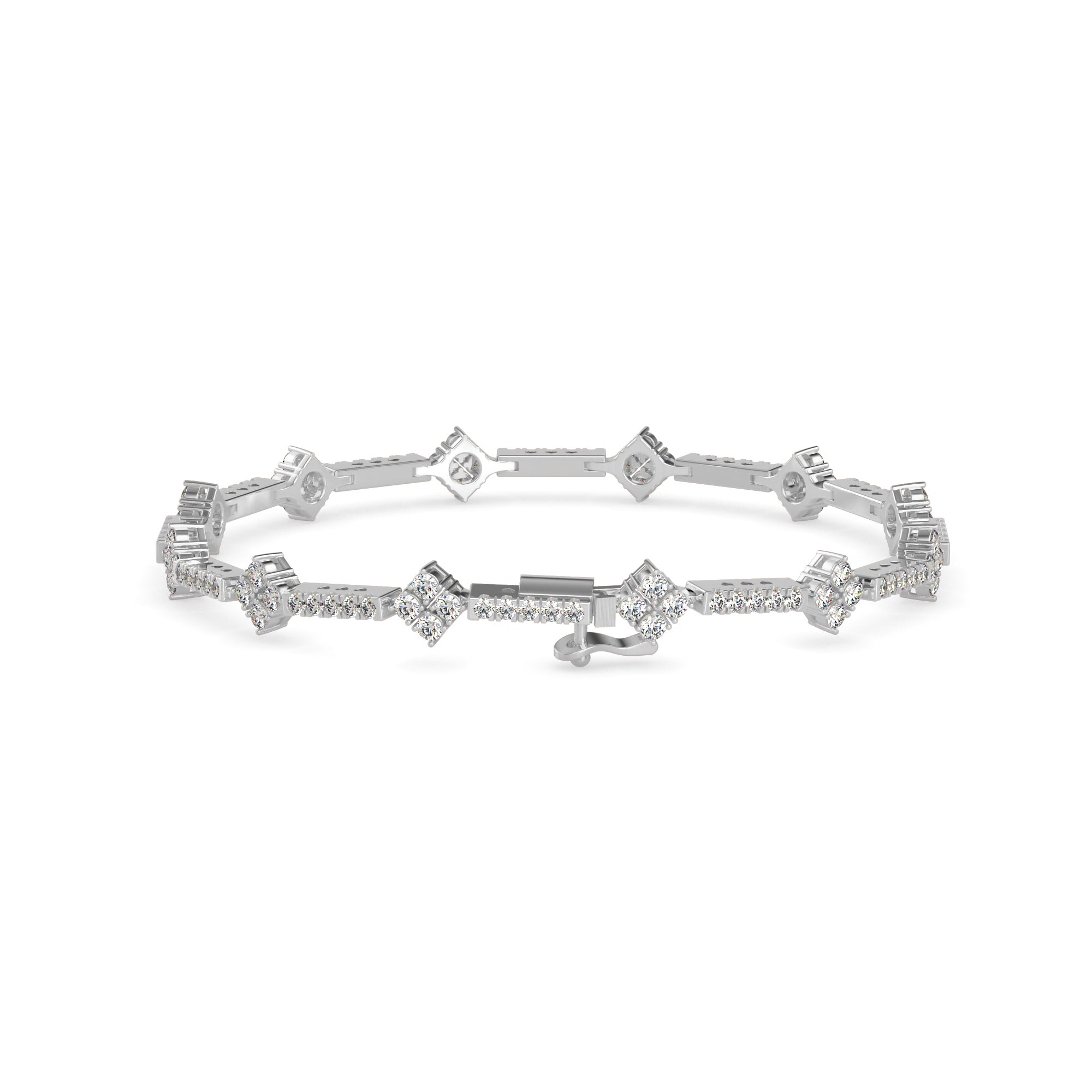 Oshun Diamond Tennis Bracelet-Silver