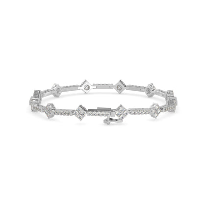 Oshun Diamond Tennis Bracelet-Silver