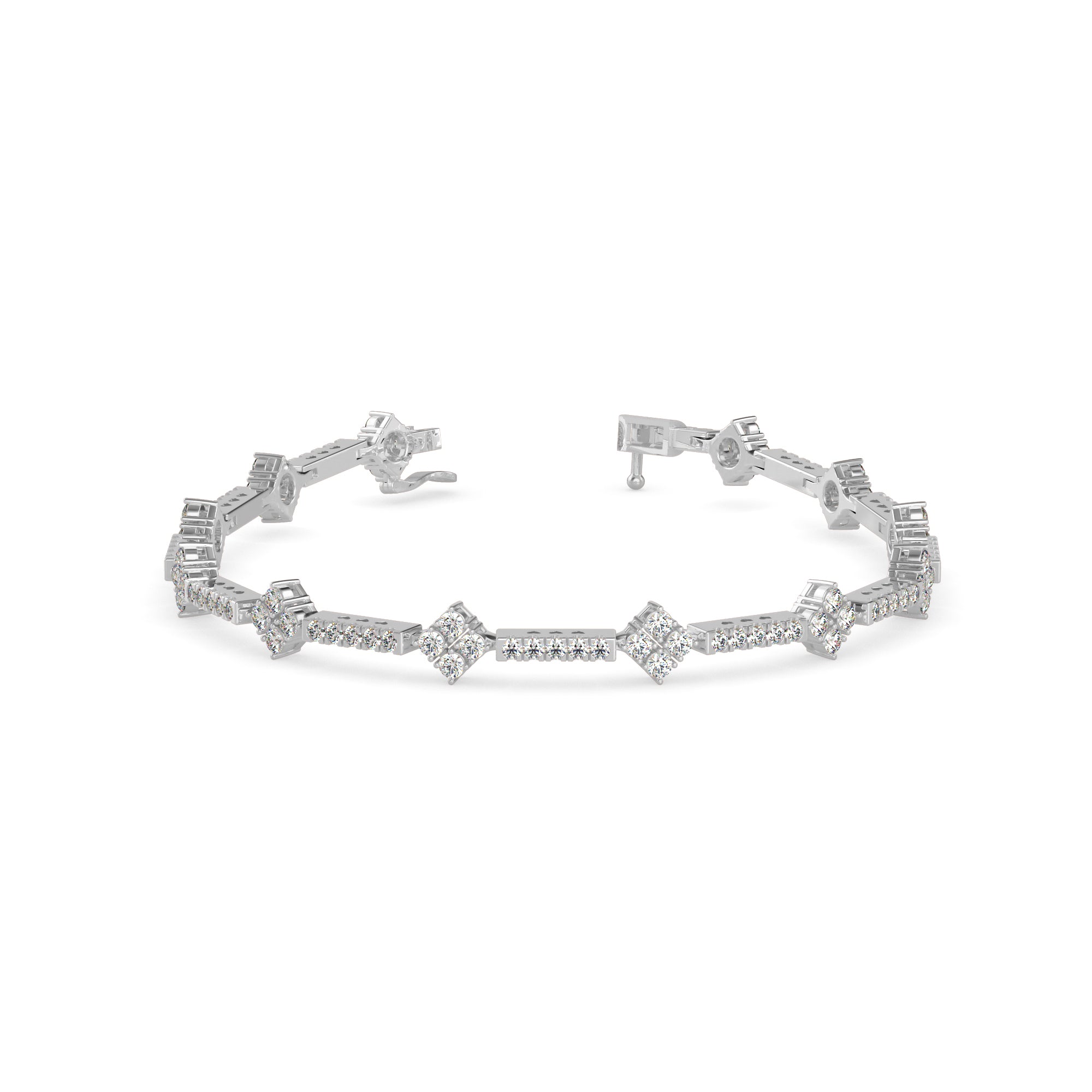 Oshun Diamond Tennis Bracelet-Silver