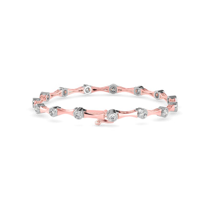 Squire Tennis Diamond Bracelet-Rose Gold