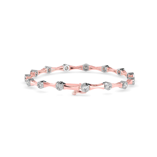 Squire Tennis Diamond Bracelet-Rose Gold