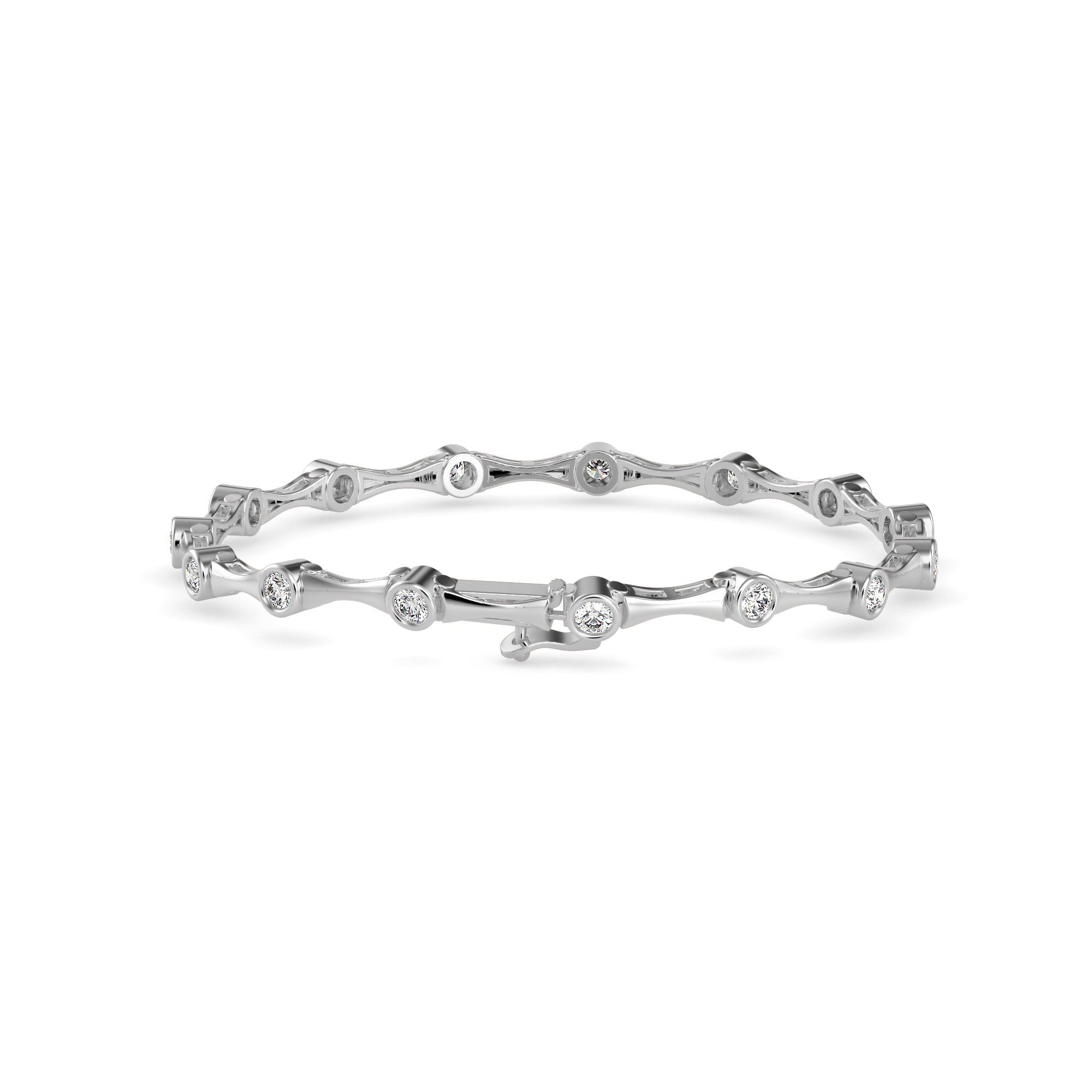 Squire Tennis Diamond Bracelet-Silver