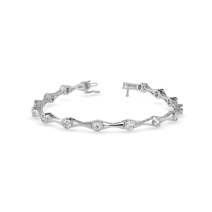 Squire Tennis Diamond Bracelet-Silver