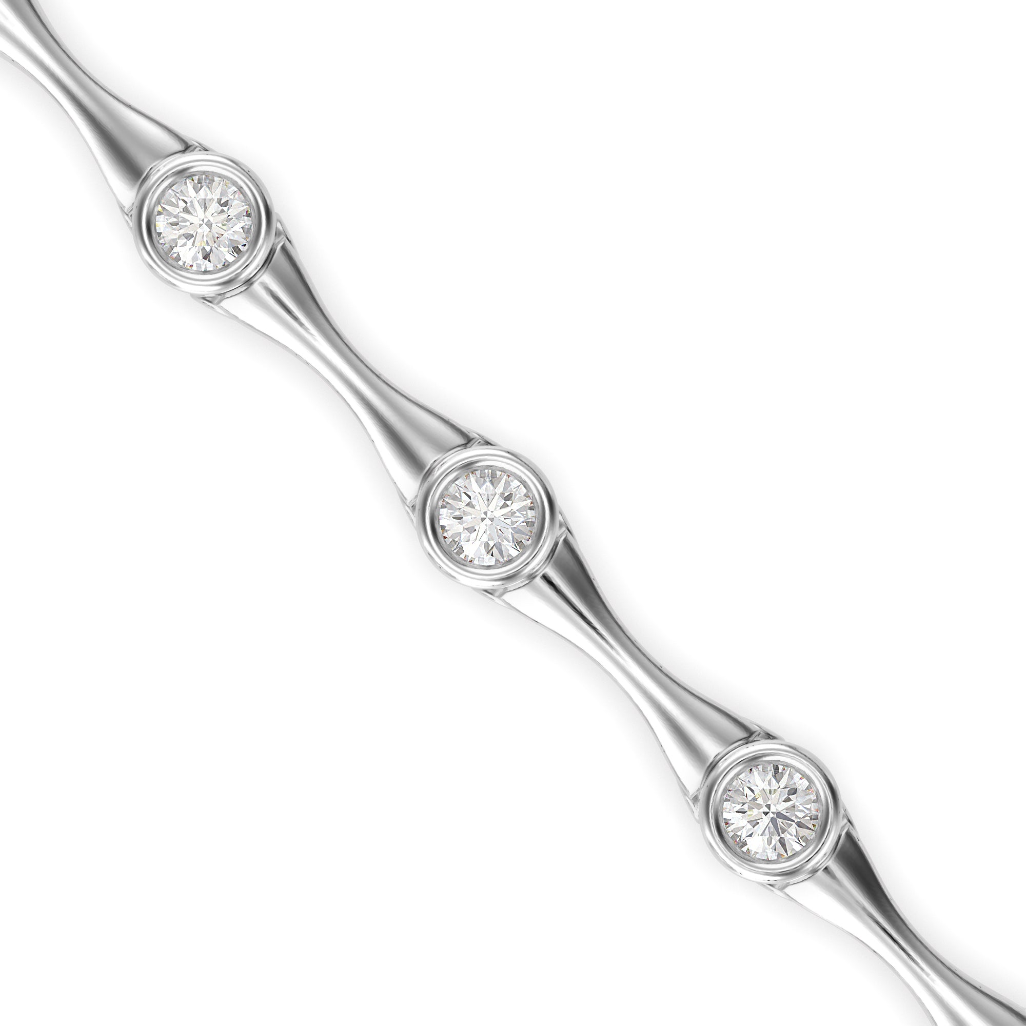 Squire Tennis Diamond Bracelet-Silver