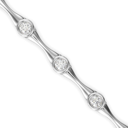 Squire Tennis Diamond Bracelet-Silver