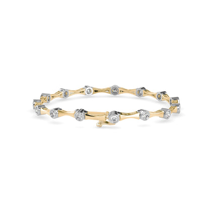 Squire Tennis Diamond Bracelet-Golden