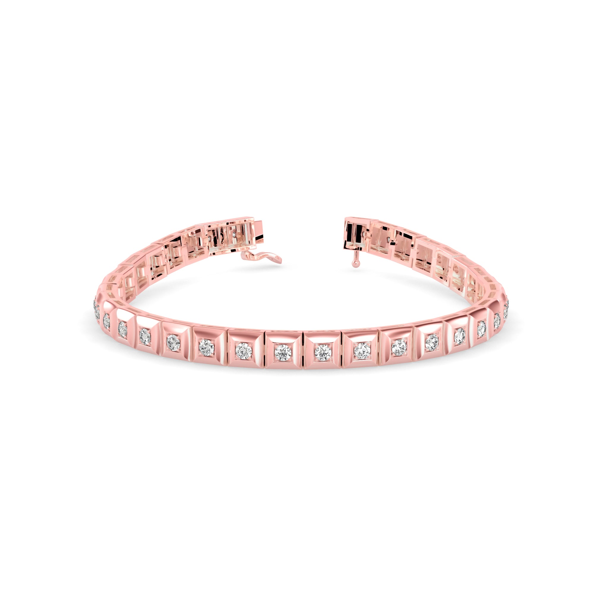 Fortune Diamond Tennis Bracelet-Rose Gold