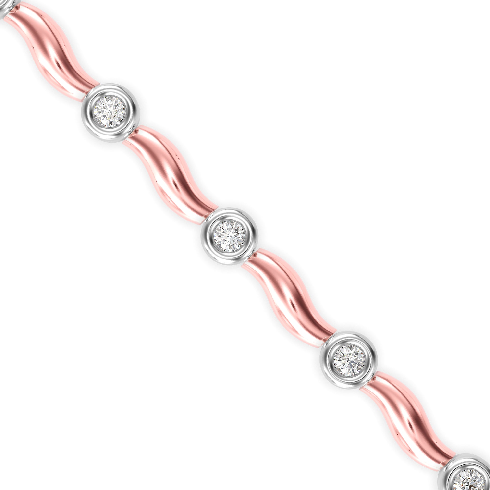 Holocaust Diamond Tennis Bracelet-Rose Gold