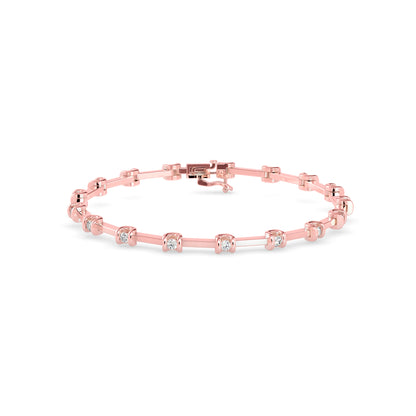 Sparkly Tennis Diamond Bracelet-Rose Gold