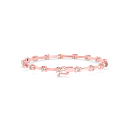 Sparkly Tennis Diamond Bracelet-Rose Gold