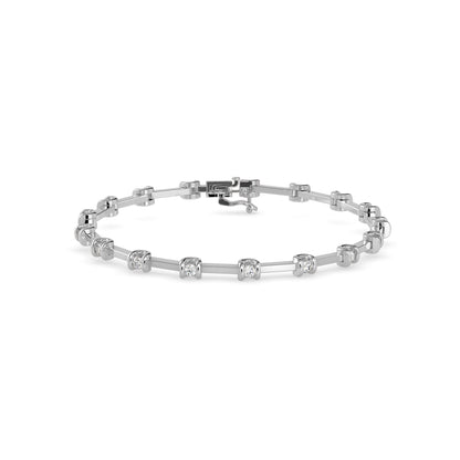 Sparkly Tennis Diamond Bracelet-Silver
