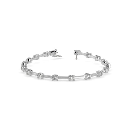 Sparkly Tennis Diamond Bracelet-Silver