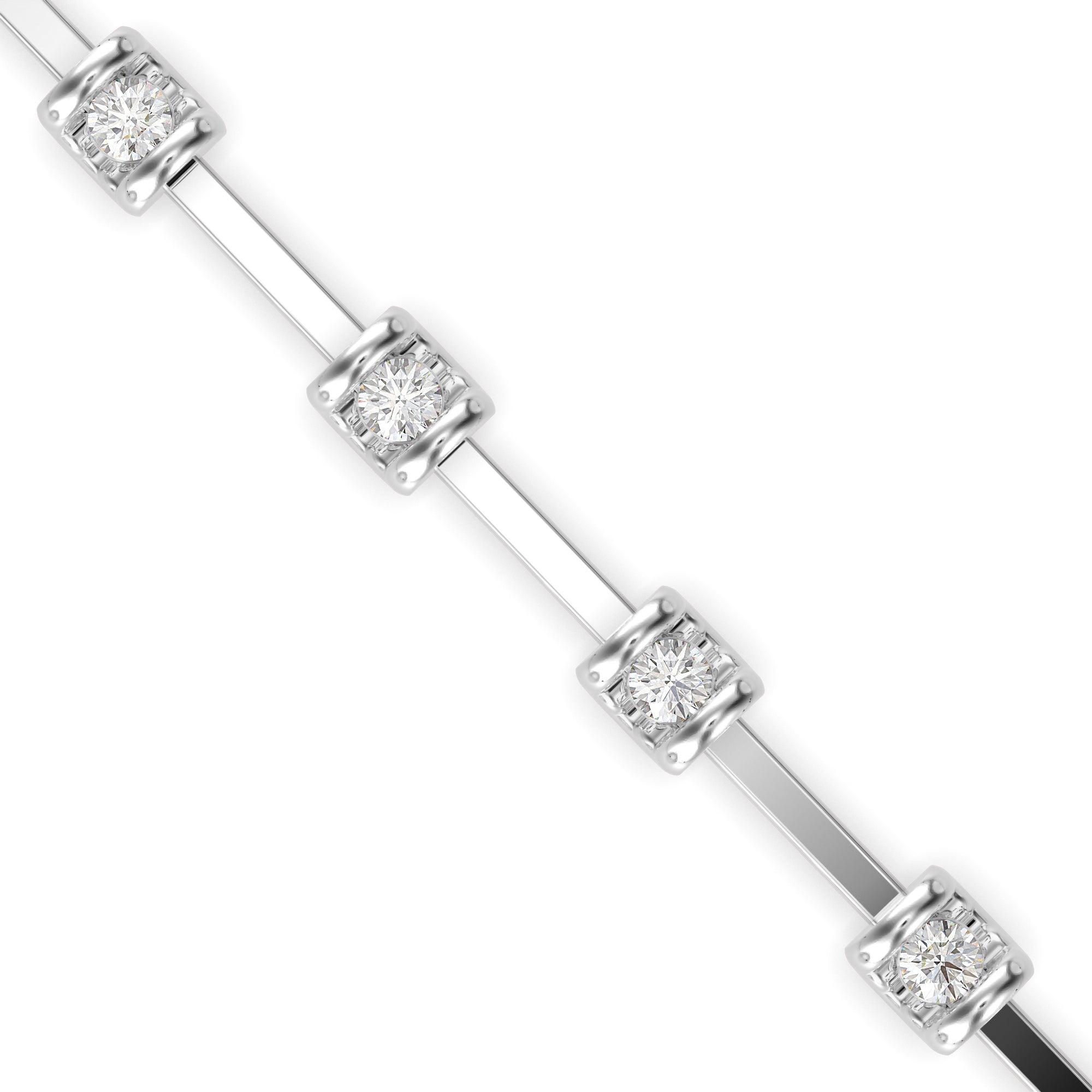Sparkly Tennis Diamond Bracelet-Silver