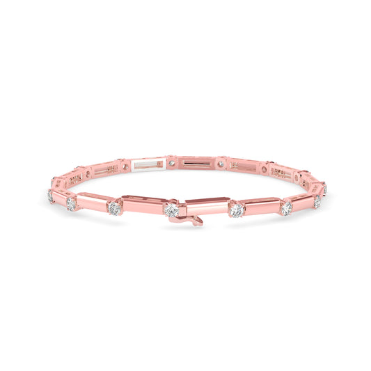 Inferno Diamond Tennis Bracelet-Rose Gold