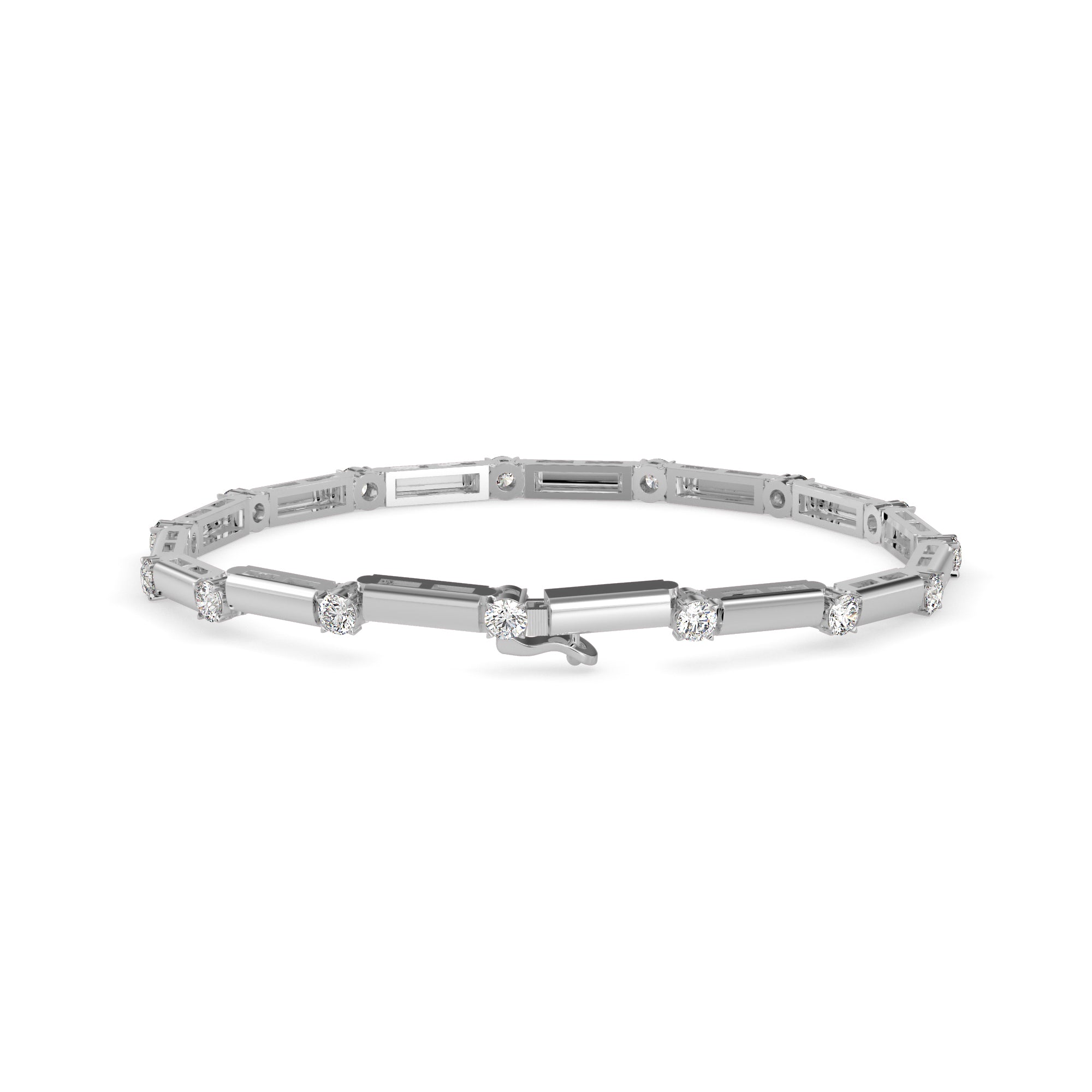 Inferno Diamond Tennis Bracelet-Silver