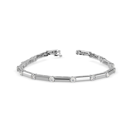 Inferno Diamond Tennis Bracelet-Silver