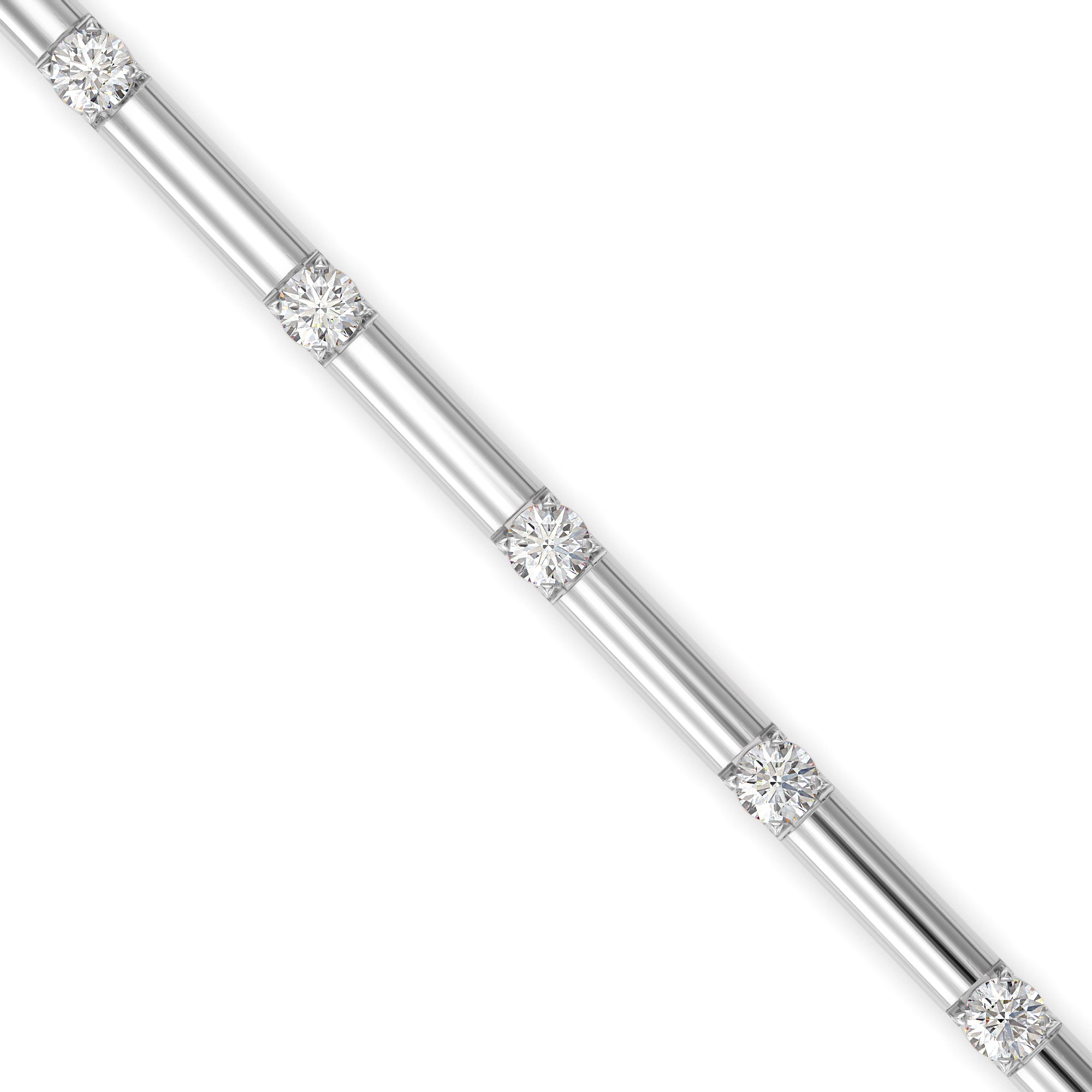 Inferno Diamond Tennis Bracelet-Silver