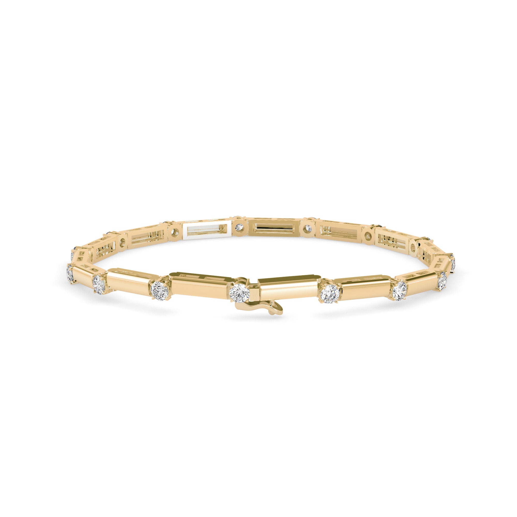 Inferno Diamond Tennis Bracelet-Golden