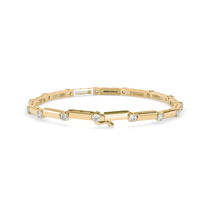 Inferno Diamond Tennis Bracelet-Golden