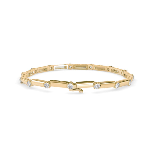 Inferno Diamond Tennis Bracelet-Golden