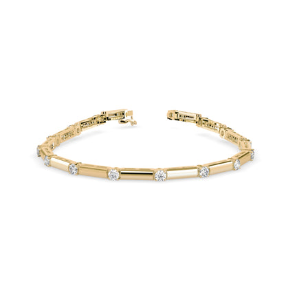 Inferno Diamond Tennis Bracelet-Golden