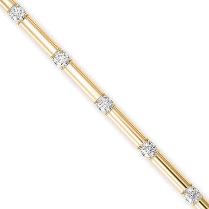 Inferno Diamond Tennis Bracelet-Golden