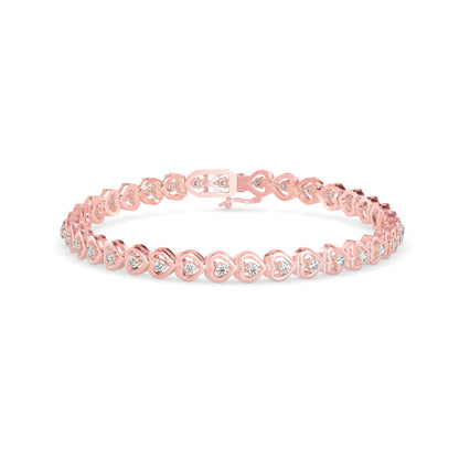 Blaze Diamond Tennis Bracelet-Rose Gold