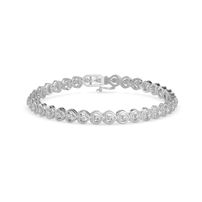 Blaze Diamond Tennis Bracelet-Silver