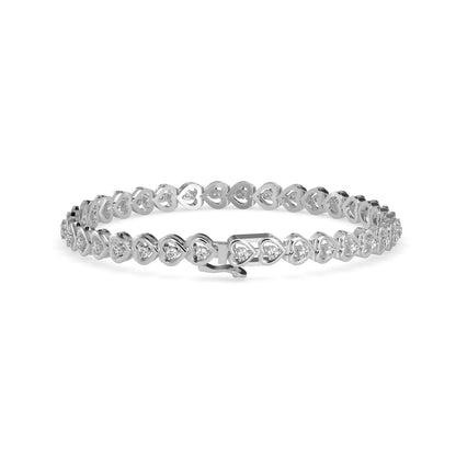 Blaze Diamond Tennis Bracelet-Silver